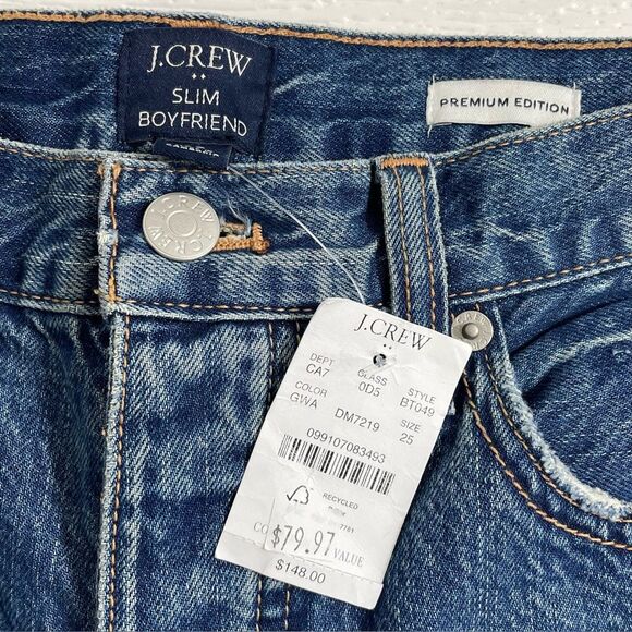 NWT J.Crew Premium Edition Slim Boyfriend Jeans Size 25 Denim BT049 - Picture 5 of 8